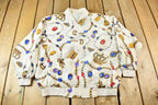 Vintage 1990s Chain Necklace All Over Print Windbreaker Jacket
