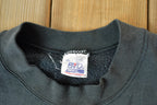 Vintage 1990s Blank BVD Crew Neck Sweatshirt / 90s Crewneck / Made In USA / Streetwear / Embroidered