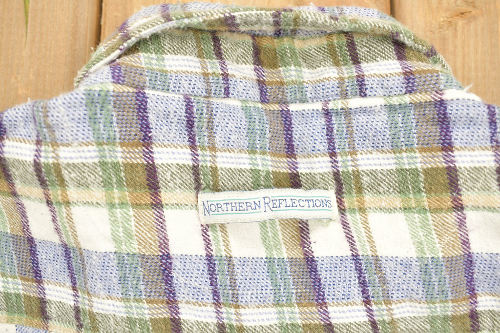Vintage 1990s Northern Reflections Plaid Flannel Button Up Shirt