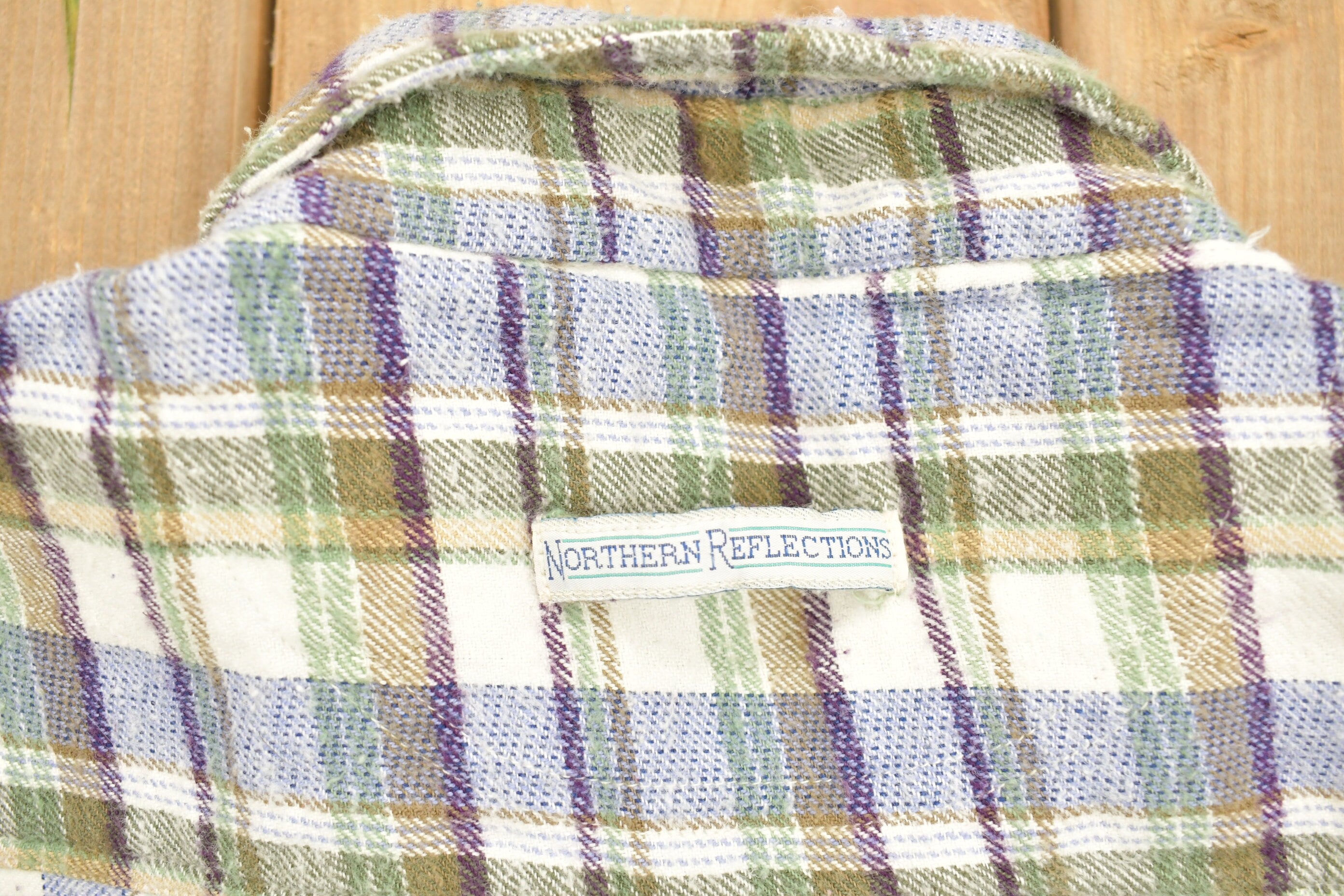 Vintage 1990s Northern Reflections Plaid Flannel Button Up Shirt