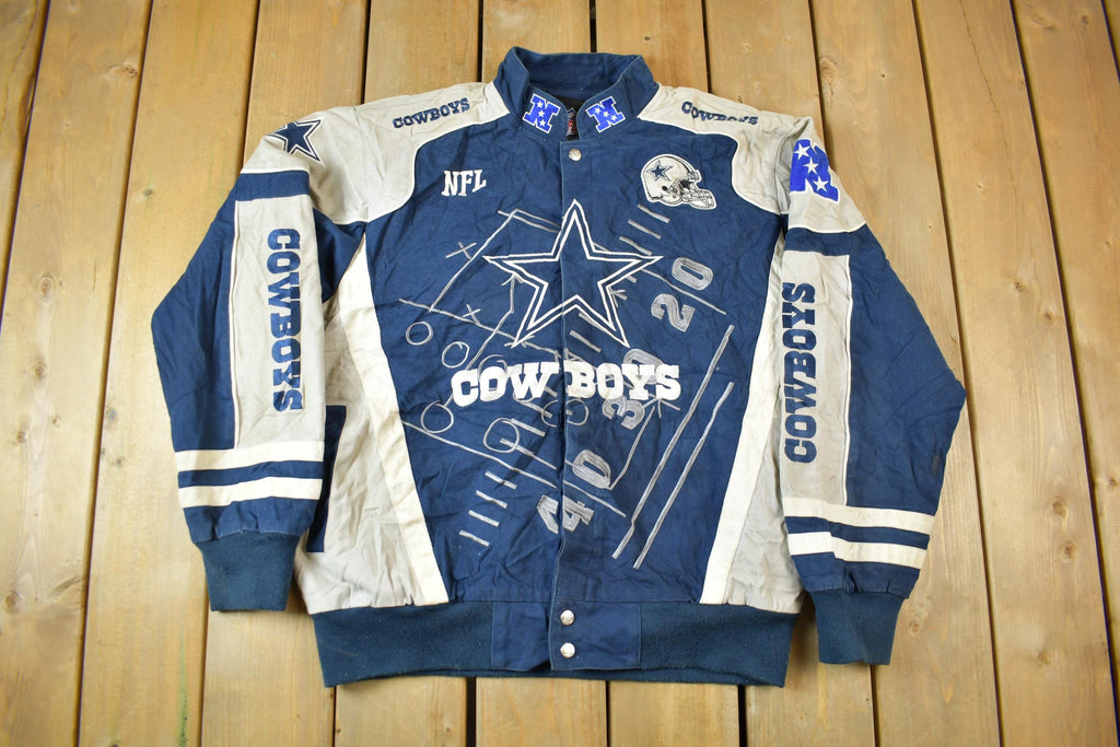 Vintage Y2K Dallas Cowboys NFL Embroidered Bomber Jacket
