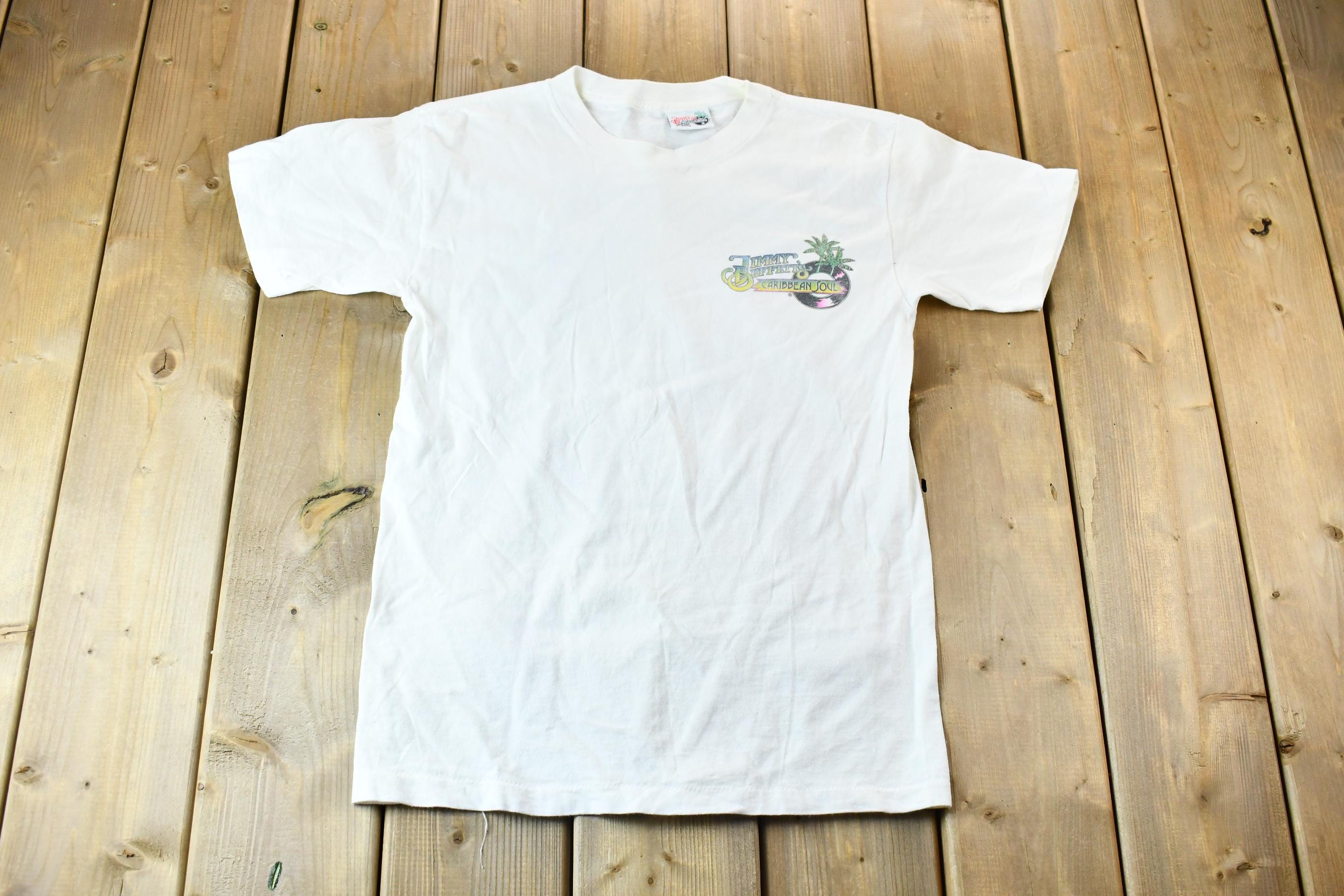 Vintage 1990s Jimmy Buffett's Caribbean Soul Tourist Penguin Souvenir Single Stitch Graphic T-Shirt