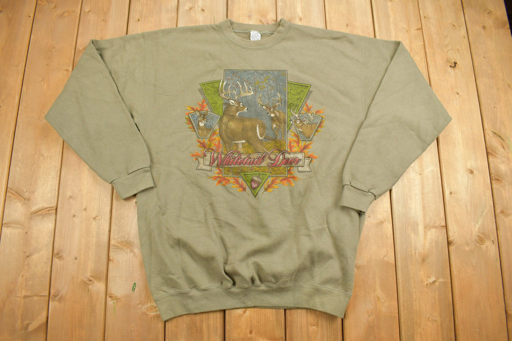 Vintage 1990s Deer Hunter Graphic Crewneck Sweatshirt