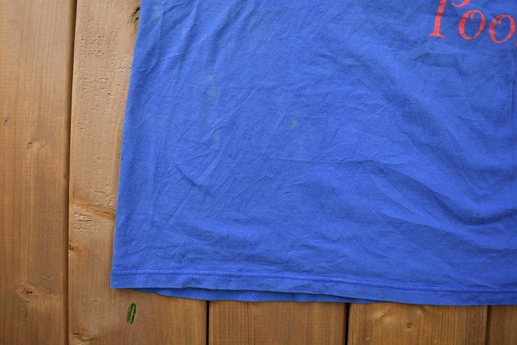 Vintage 1990s Winnie The Pooh Cartoon Blue Pajama T-Shirt