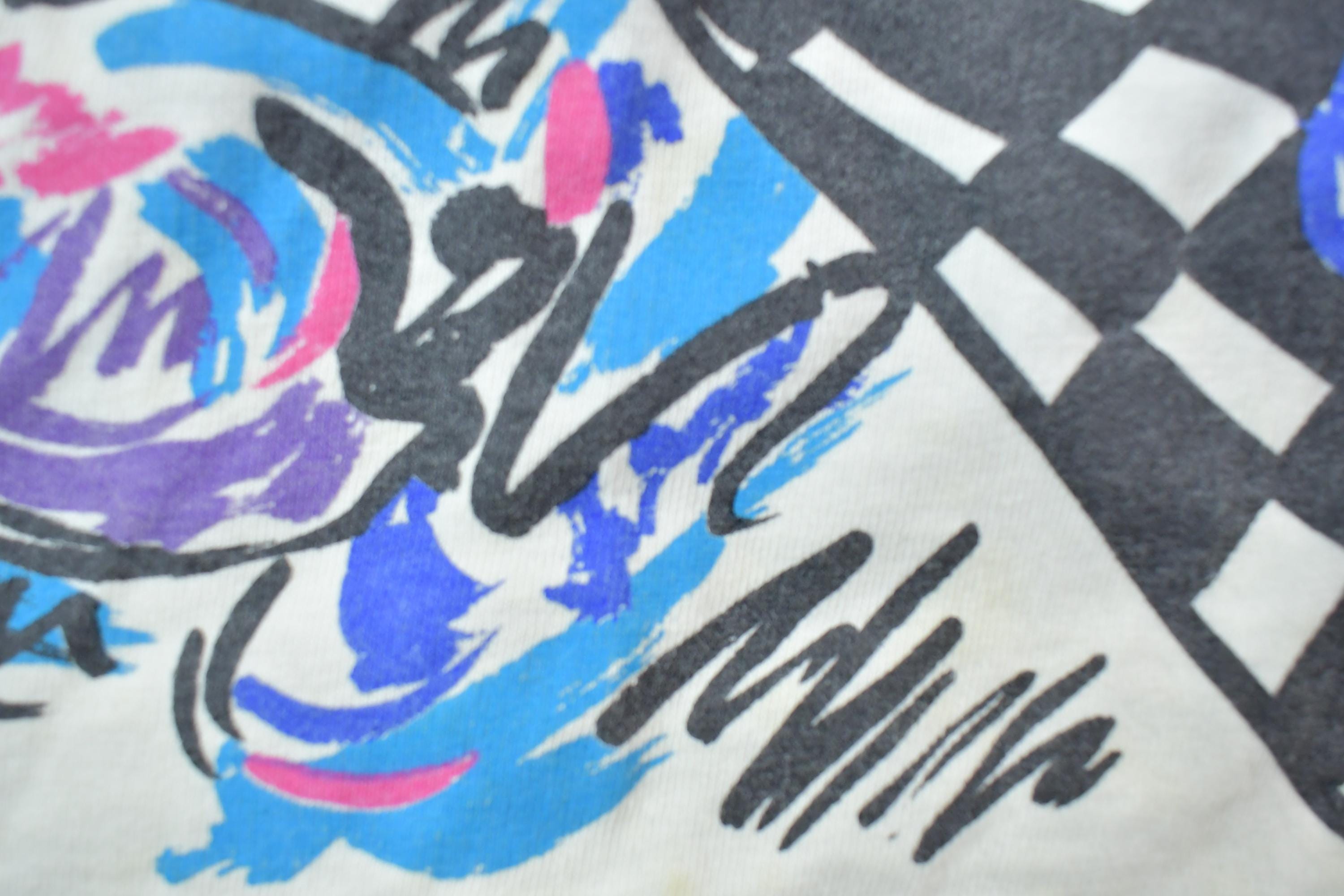 Vintage 1990s Power Dynamics Neon Graphic T-Shirt