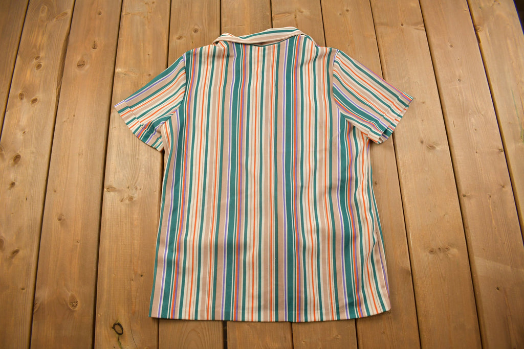 Vintage 1990s Land 'N Sea Striped Button Up Shirt