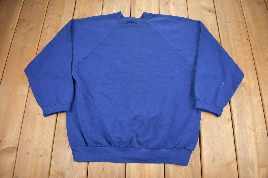 Vintage 1980s Wolf Theme Graphic Raglan Crewneck