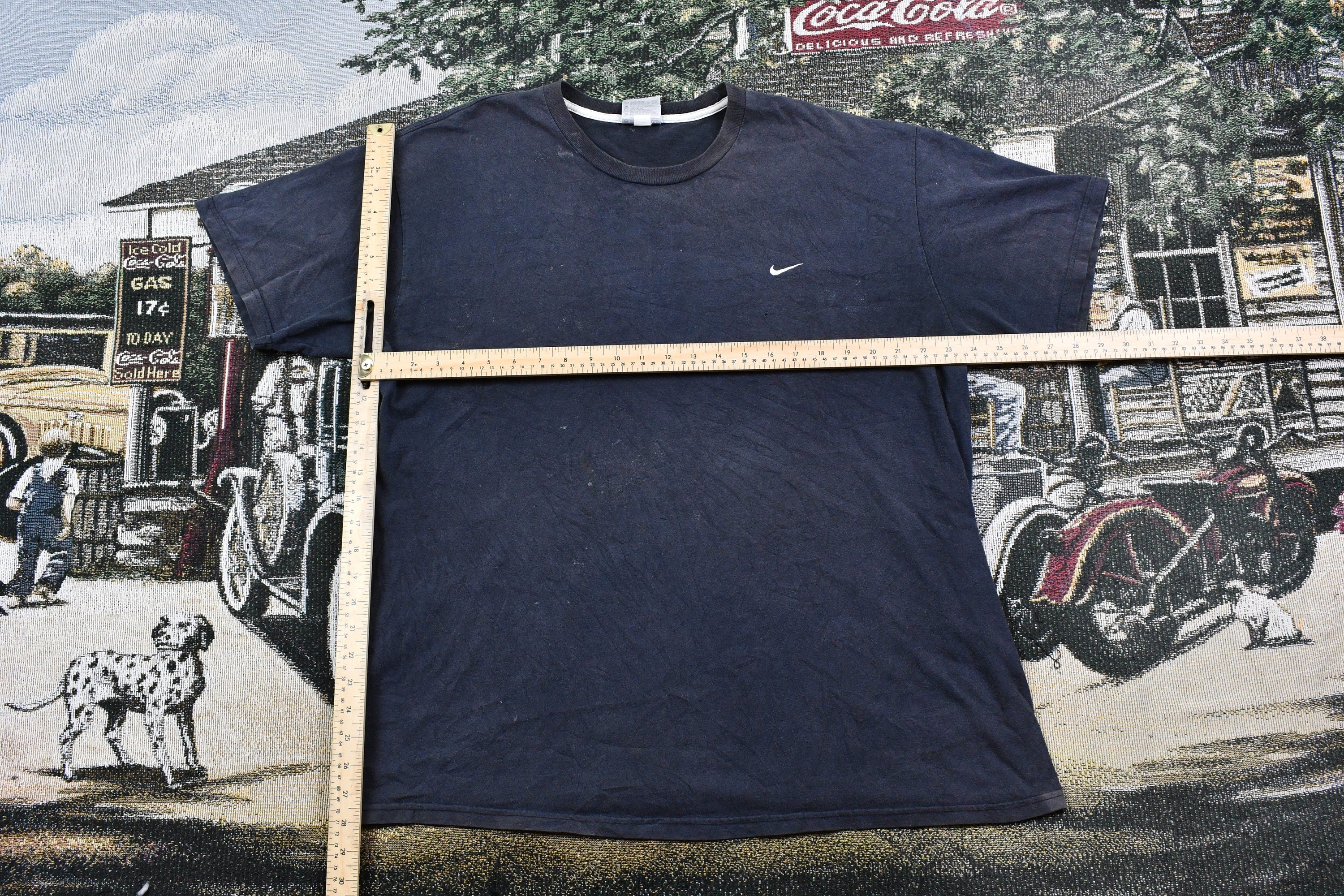 Vintage Y2K Distressed Nike Mini Swoosh Embroidered T-Shirt