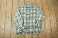 Vintage 1990s Basic Editions Plaid Flannel Button Up Shirt / 1990s Button Up / Vintage Flannel / Plaid Shirt / Button Down