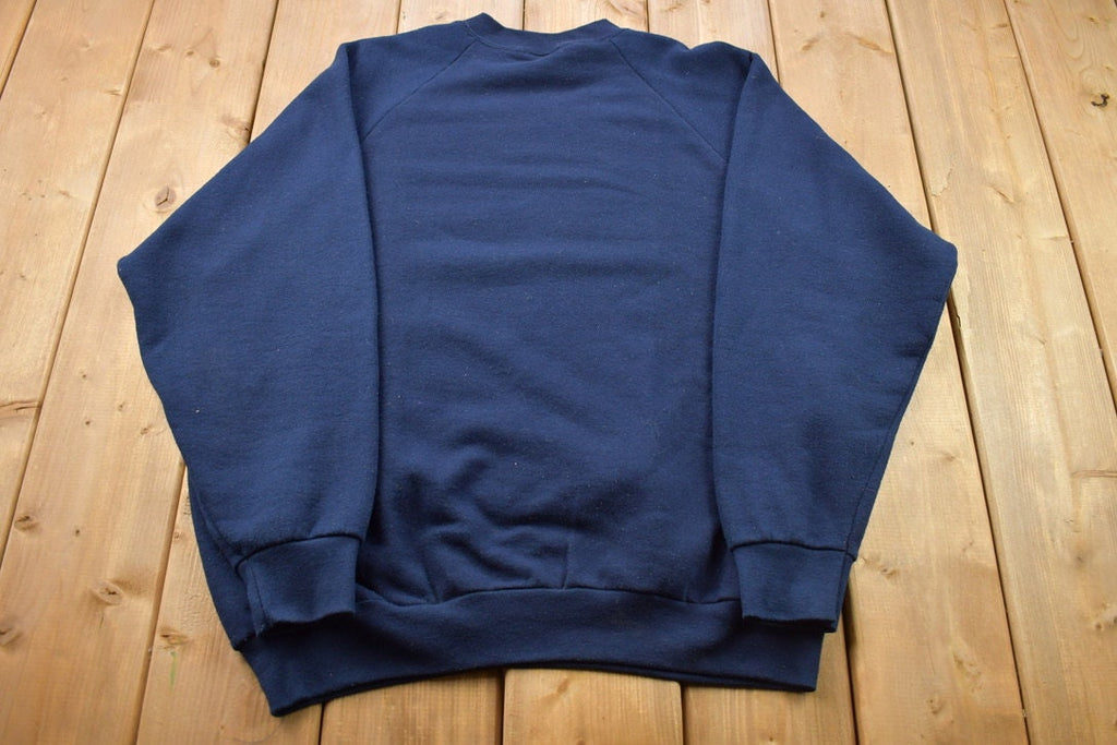 Vintage 1990s Fruit Of The Loom Blank Raglan Crewneck Sweatshirt