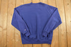 Vintage 1990s Champion Blank Blue Crewneck Sweatshirt