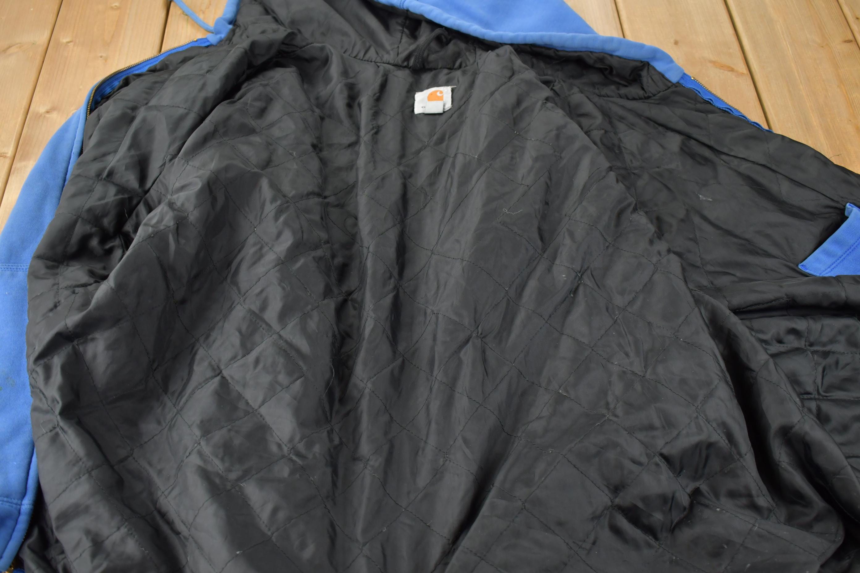Vintage Y2K Distressed Heavy Weight Carhartt Lined Hoodie Sweatshirt