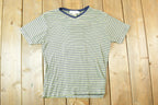 Vintage 1990s Easy Wear Striped Grunge Souvenir T-Shirt Womens M