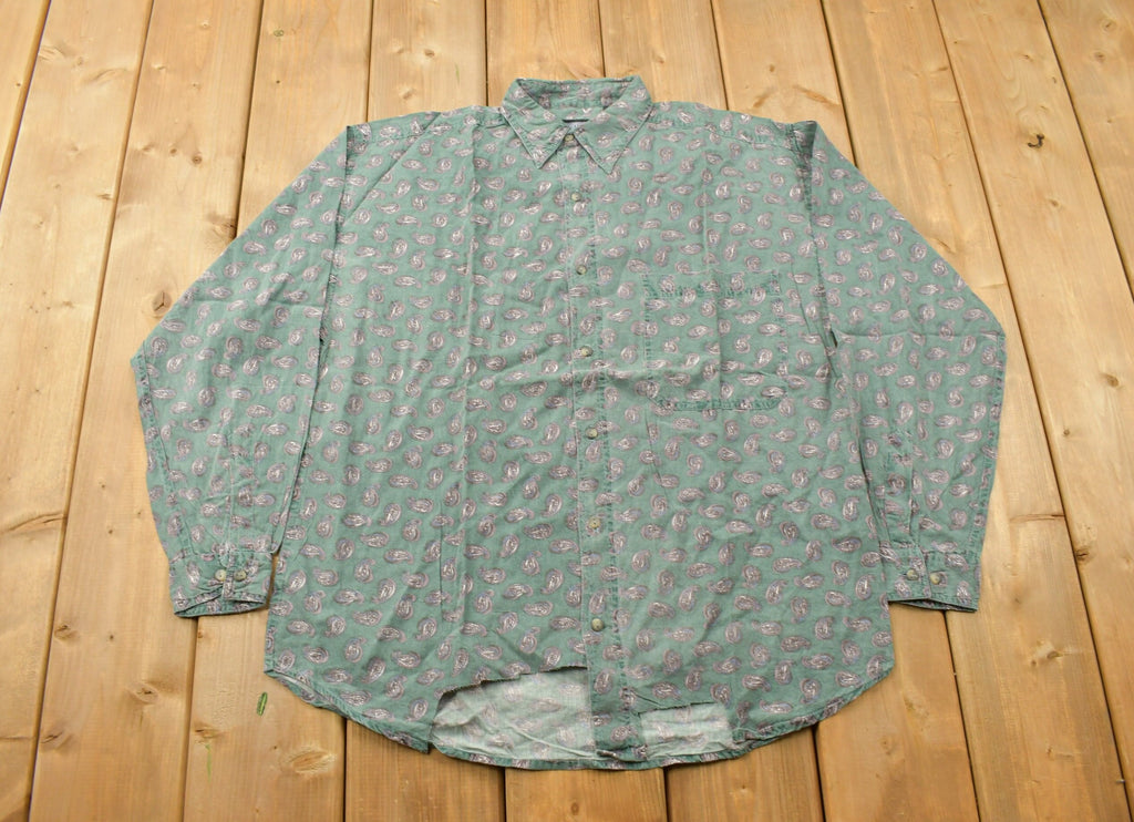 Vintage 1990s Pause Paisley Button Up Shirt