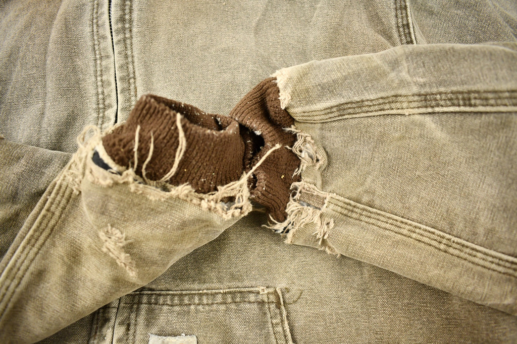 Vintage 1990s Distressed Carhartt Hooded Work Jacket