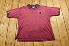 Vintage Striped Short Sleeve Polo Shirt