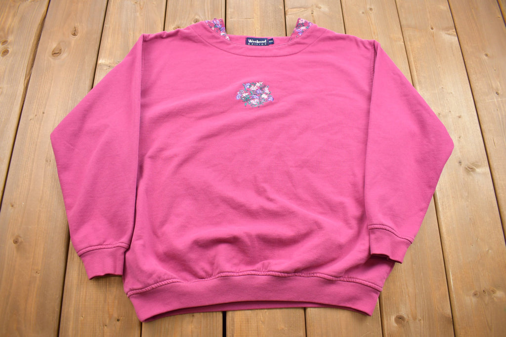 Vintage 1990s Weekend Edition Floral Women's Crewneck Sweatshirt