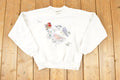 Vintage 1990s Snowbirds Cute Cardinal Blue Jay Crewneck Sweatshirt Women's L