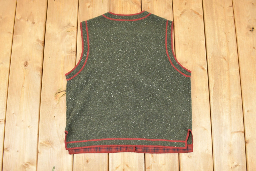 Vintage Y2K Woolrich Christmas Knit Cardigan Sweater Vest Women's M