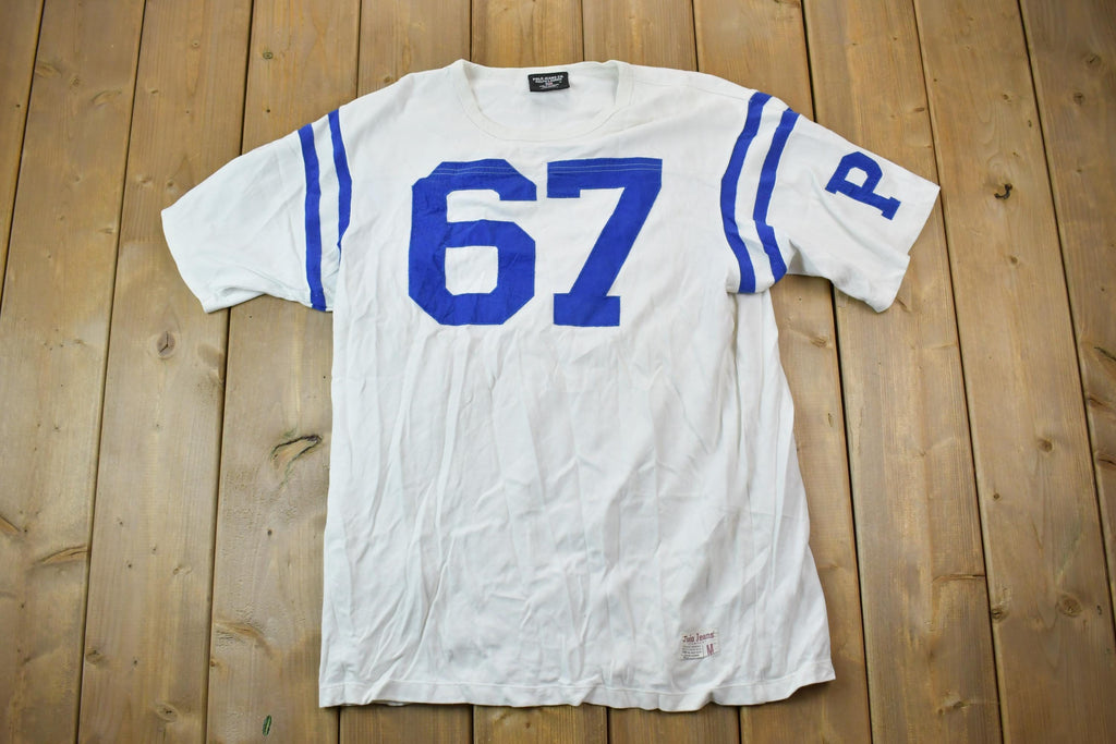 Vintage 1990s Polo Jeans Co Ralph Lauren 67 Graphic Football T-Shirt