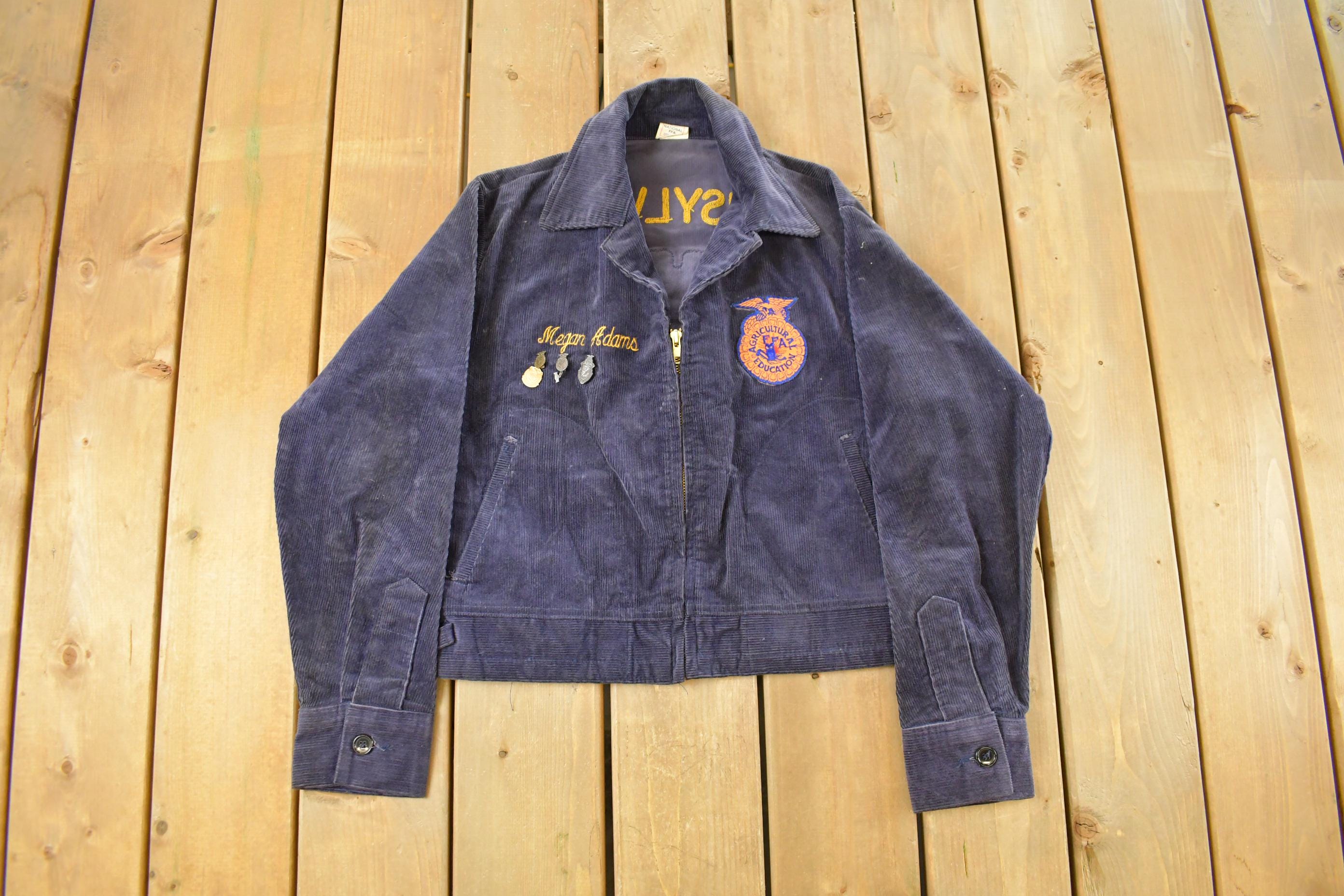 Vintage 1970s FFA Agriculture Education Pennsylvania Corduroy Jacket Men's S