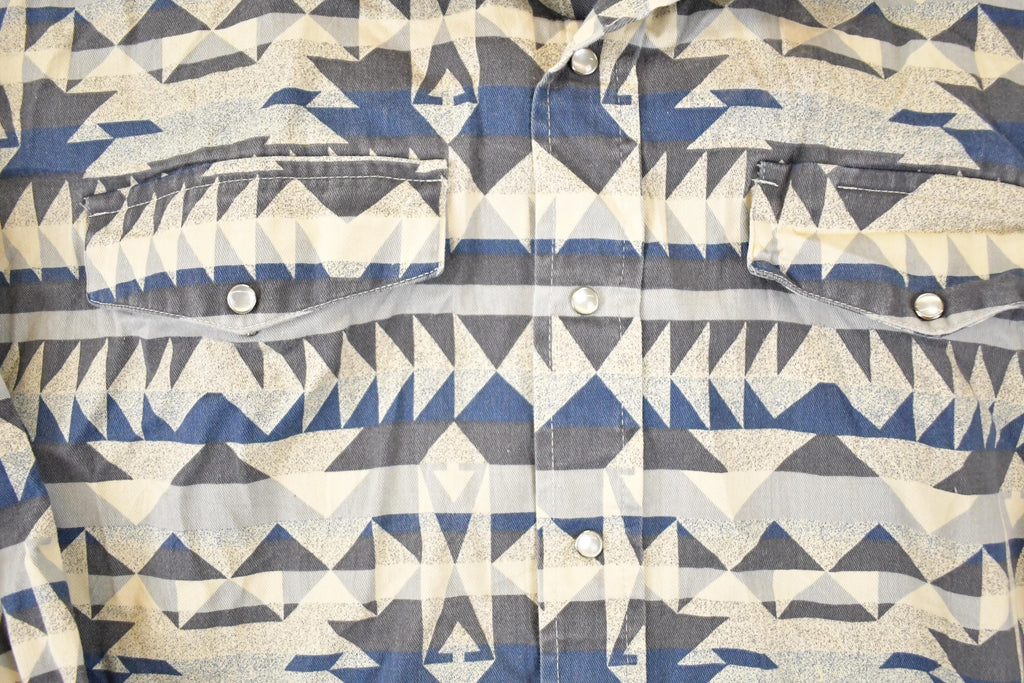 Vintage 1990s Panhandle Slim Abstract Western Button Up Shirt Men's XL