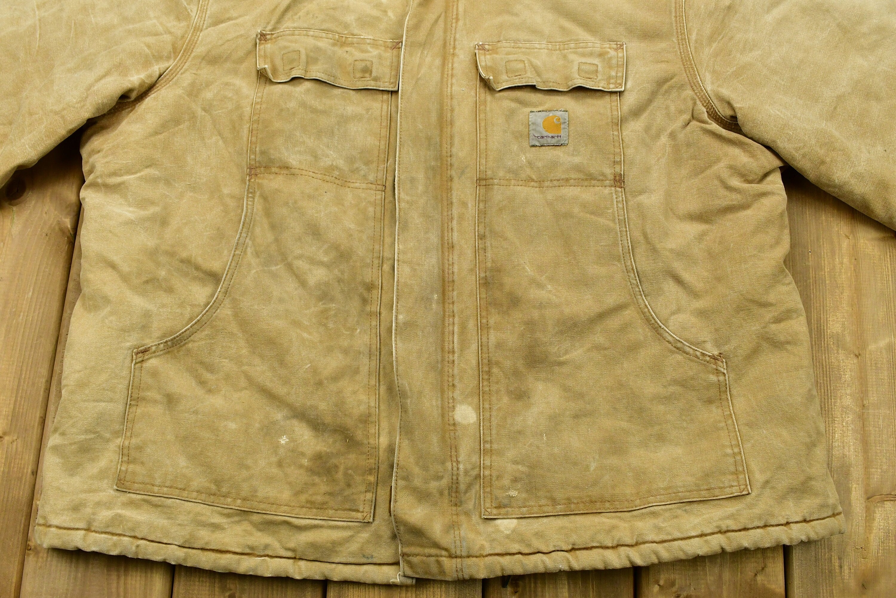 Vintage 1990s Carhartt Tan Chore Coat