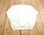 Vintage 1990s Brightline Blank White Crewneck Sweatshirt Made In Canada