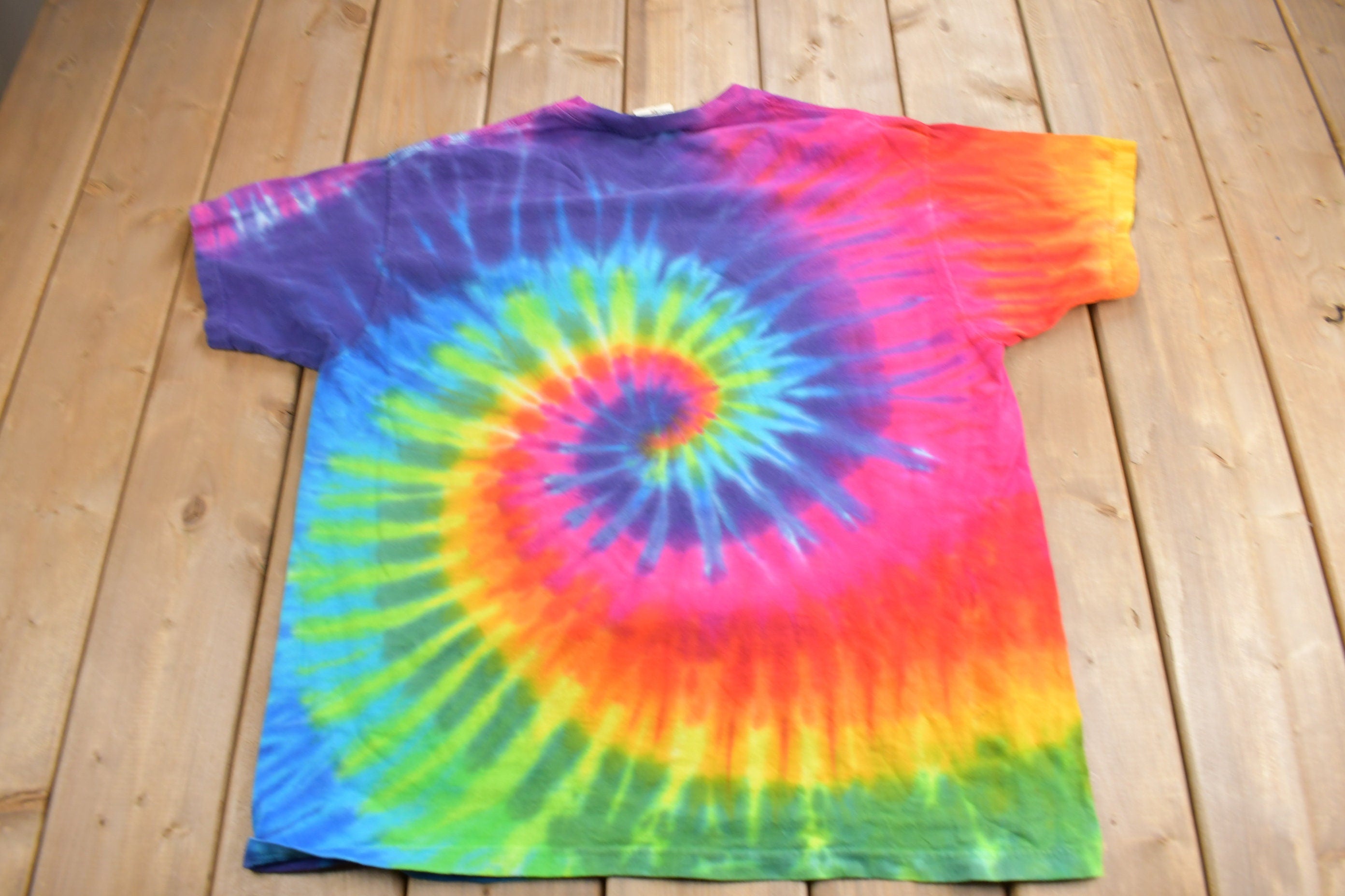 Vintage 1990s Rocky Mountain Adventures Tie Dye Souvenir T Shirt