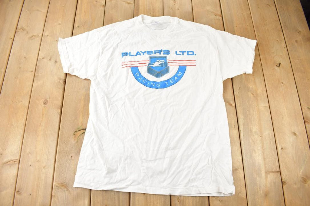 Vintage 1990s Players LTD Racing Team Single Stitch Graphic T-Shirt Made In USA