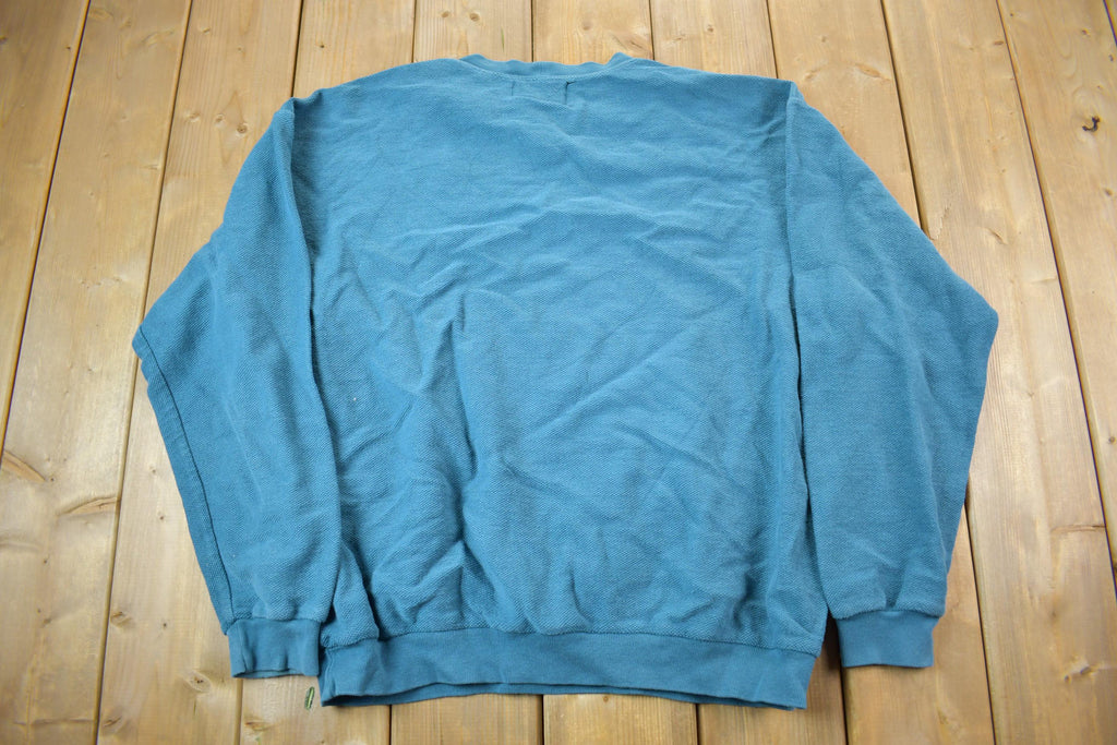 Vintage 1990s Blank Turquoise Crewneck Sweatshirt