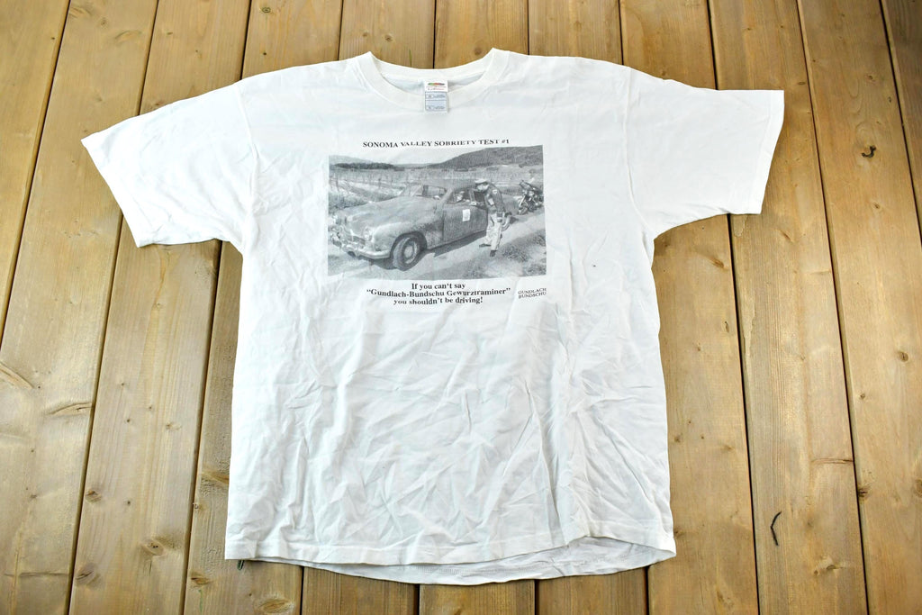 Vintage 1990s Sonoma Valley Sobriety Test Single Stitch T-Shirt