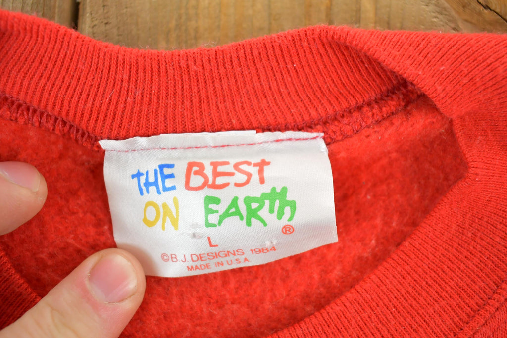 Vintage 1990s Best Dad On Earth Cute Crewneck Sweater