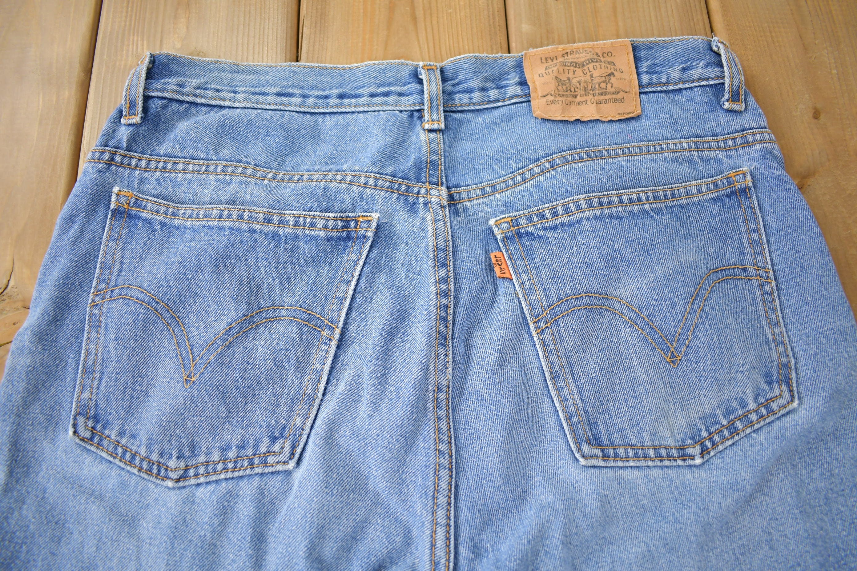 Vintage 1990s Levi's Orange Tab Jeans Size 31 x 29 Made In Canada