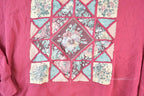 Vintage 1990s Abstract Floral Souvenir Crewneck Sweatshirt Made In USA