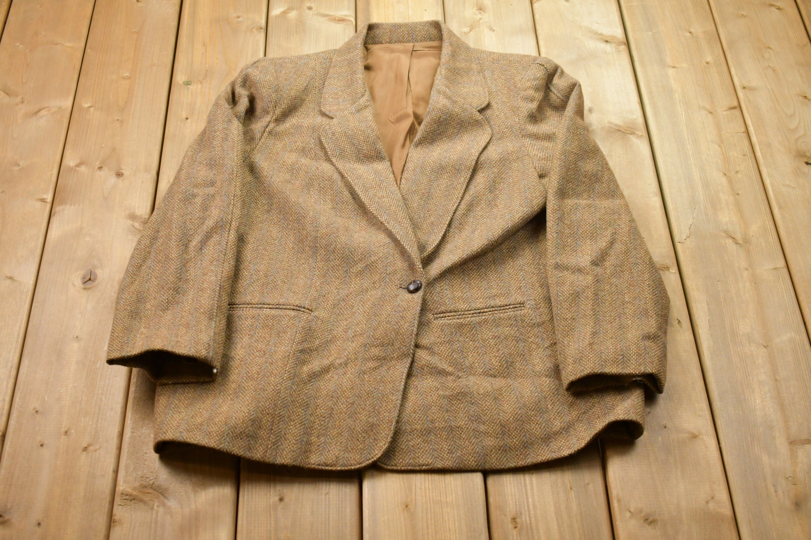 Vintage 1990s Ashley Brooke 100% Wool Blazer Jacket