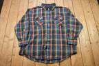 Vintage 1990s Plaid Flannel Button Up Shirt