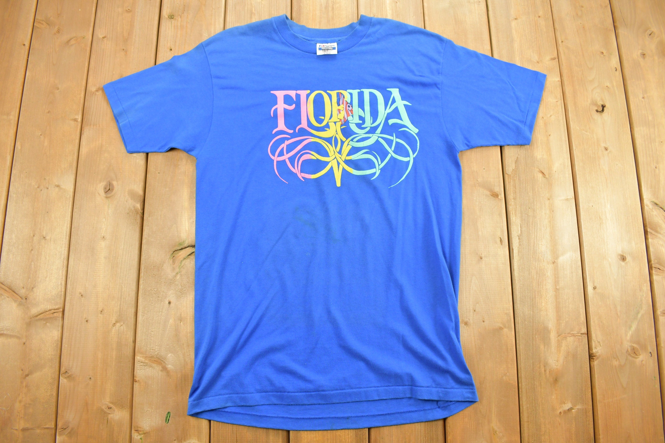 Vintage 1990s Florida Fish Souvenir T Shirt