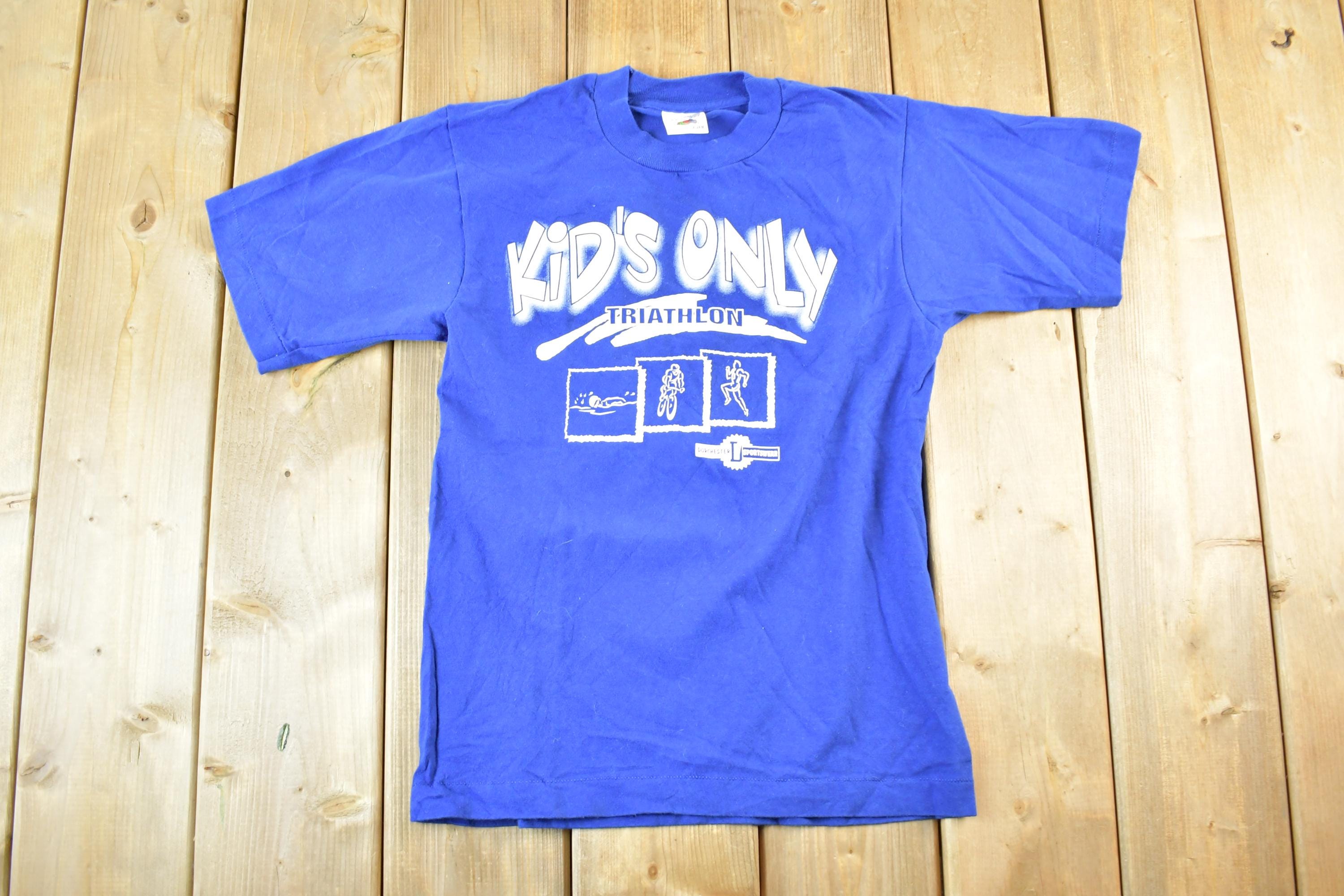 Vintage 1990s Kids Only Triathlon Souvenir T-Shirt Youth Small