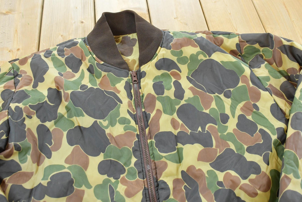 Vintage 1980s Winchester Thermolite Duck Camo Reversible Insulated Windbreaker Jacket Mens XL