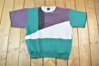 Vintage 1990s Blast Men Colour Block Crewneck Sweatshirt T Shirt