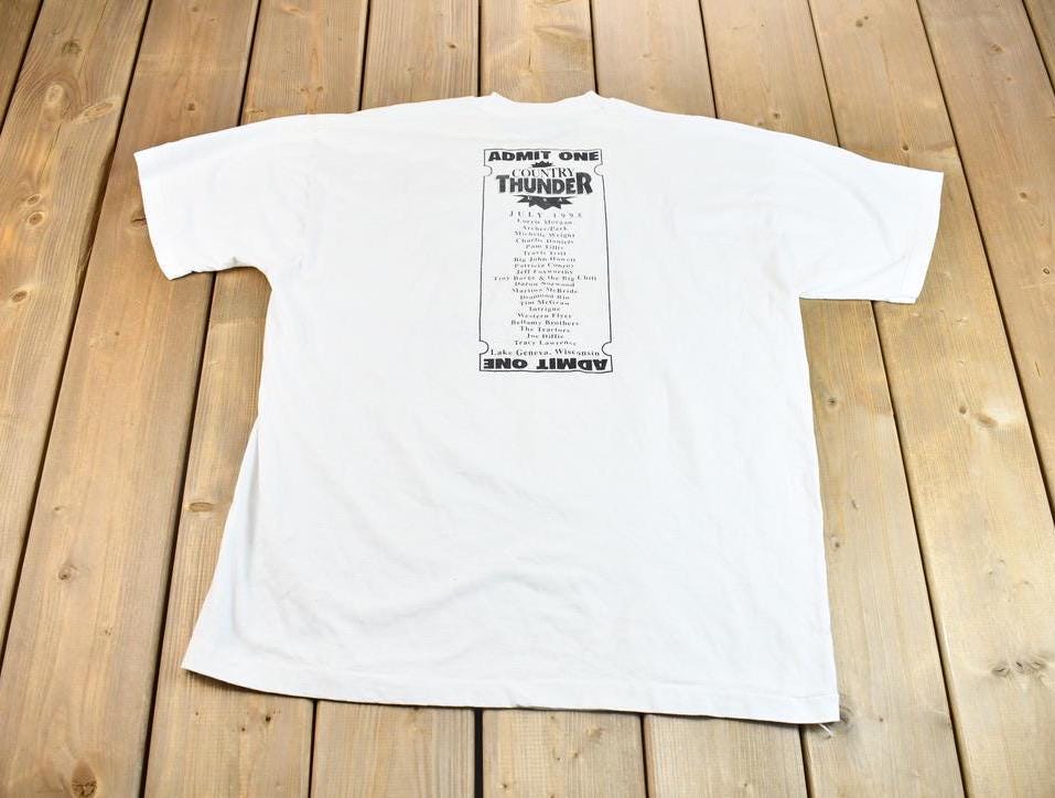 Vintage 1995 Lake Geneva Wisconsin Country Thunder Concert Single Stitch Graphic T-Shirt