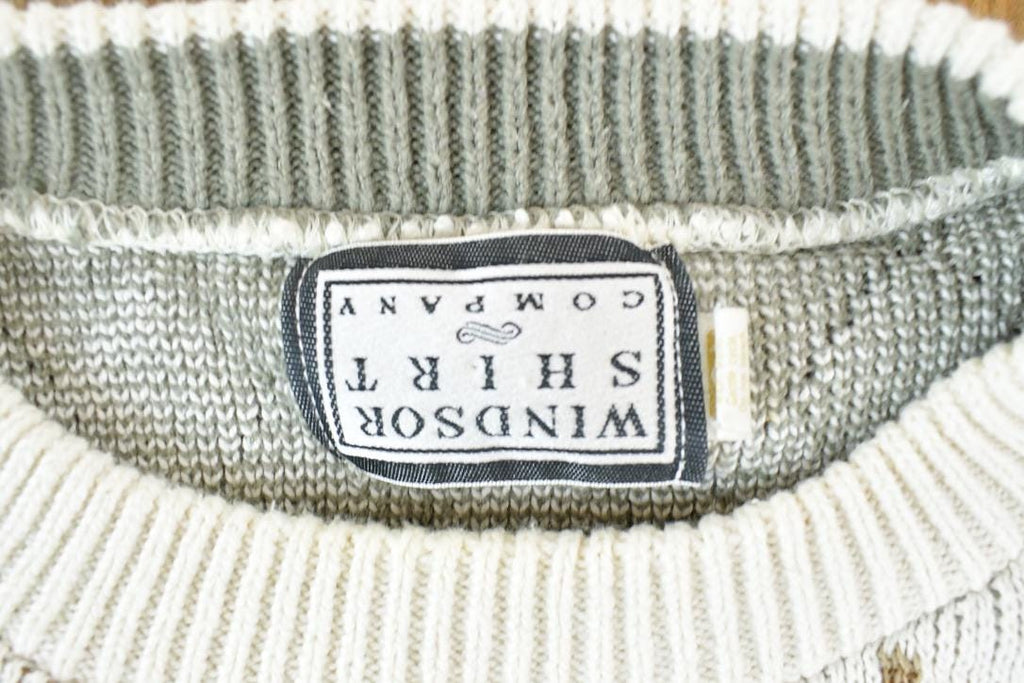 Vintage 1990s Windsor Shirt Upside Down Tag Knit Crewneck Sweater
