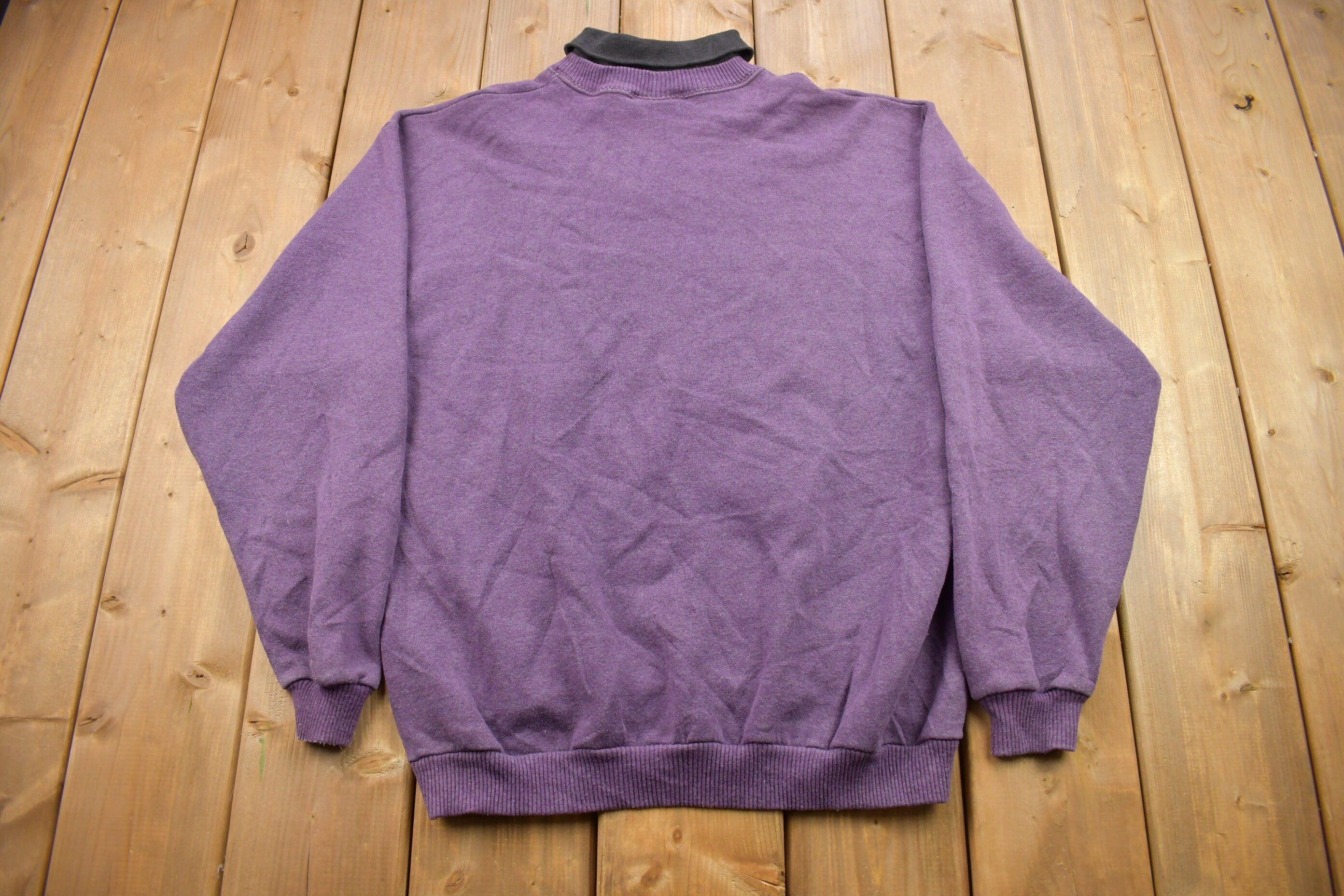 Vintage 1990s Cute Panda Made in USA Embroidered Turtleneck Sweater