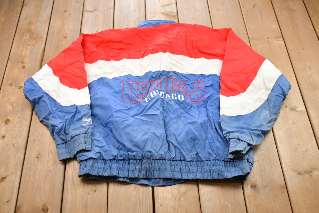 Vintage 1990s Chicago Cubs MLB Embroidered Logo Windbreaker Jacket
