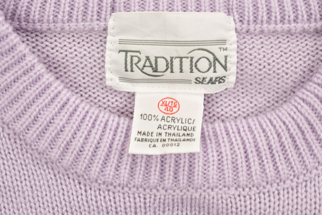 Vintage 1990s Sears Tradition Knitted Short Sleeve Crewneck Sweater