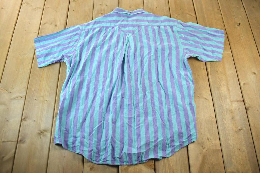 Vintage 1990s Woolrich Striped Button Up