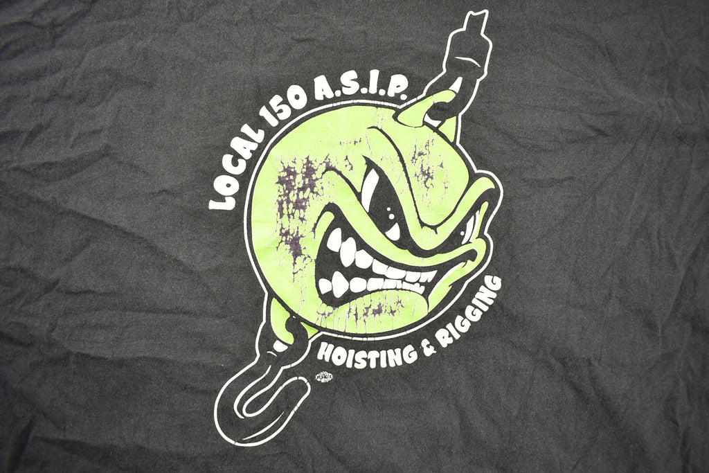 Vintage 1990s ASIP Local 150 Hoisting & Rigging Graphic T Shirt