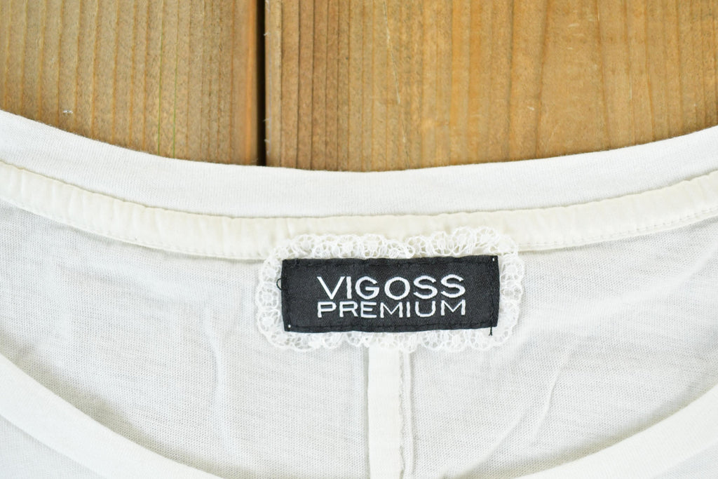 Women Vintage Vigoss Premium Y2K Love T-Shirt Vigoss Grunge Skull Print