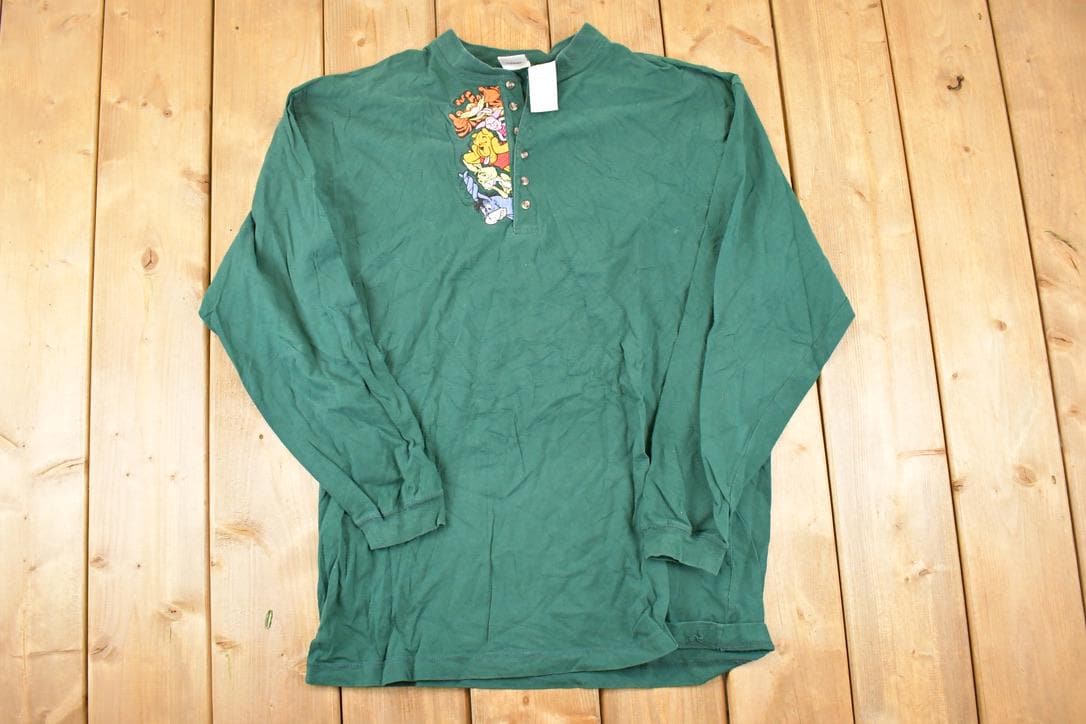 Vintage 1990s Winnie The Pooh Gang Embroidered Disney Crewneck Shirt Men's L